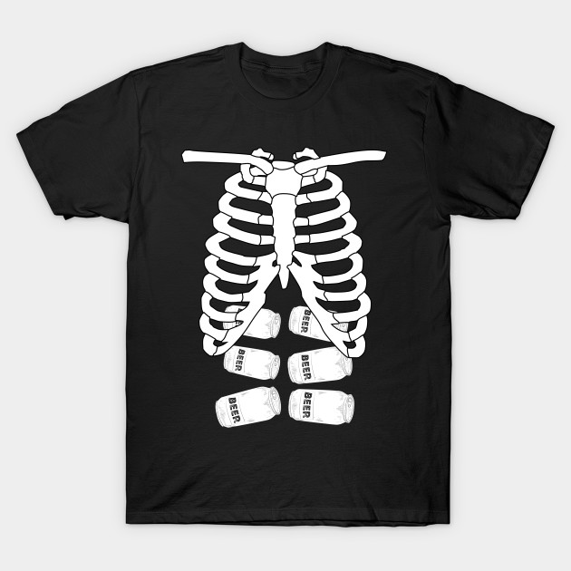 Skeleton Rib Cage Beer Six Pack Beer Halloween Costume Halloween Drinking T Shirt Teepublic