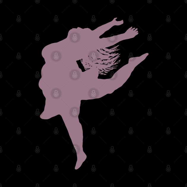 Dancing Pink Woman Silhouette by Strangers With T-Shirts