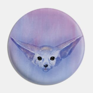 The Cute Face of a Fennec Fox Pin