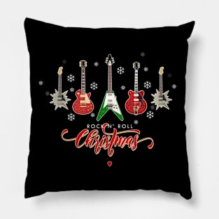 Rock N Roll Christmas Pillow