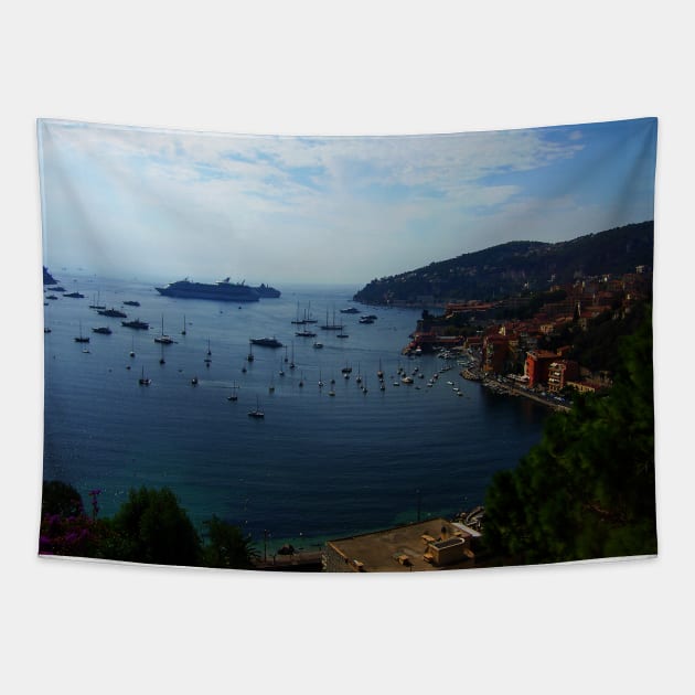 Villefranche  Bay Tapestry by tomg