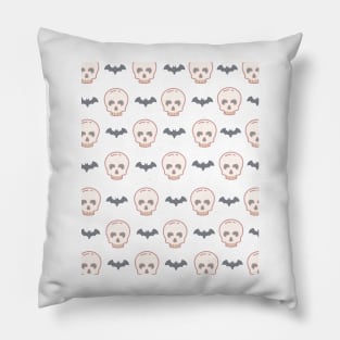 Cute Simple Halloween 2020 Skull Bat Pattern Gift Pillow