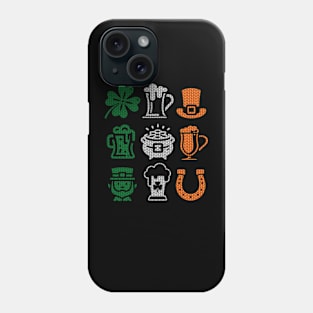 Funny Beer Drinker Irish St. Patricks Day Irish Flag Sweater Party Shirt Phone Case