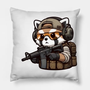 Tactical Tanuki Pillow