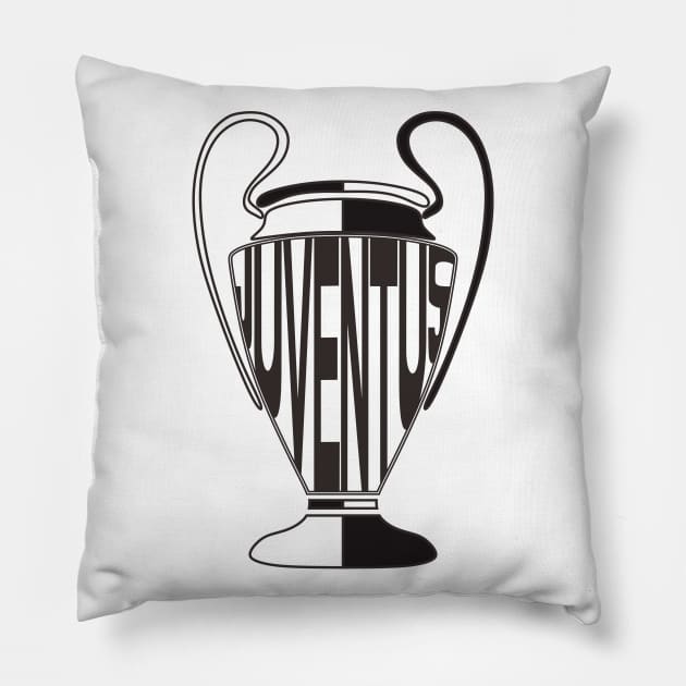 Juventus Champion Illustration Pillow by radeckari25