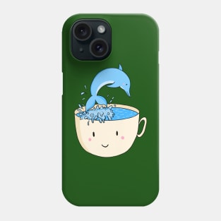 Dolphin Swimming In A Cup Of Tea Phone Case