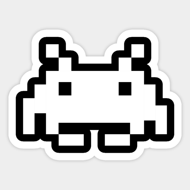 Little Pixel Invader - Space Invader - Sticker