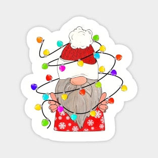 Christmas Gnome Funny Magnet