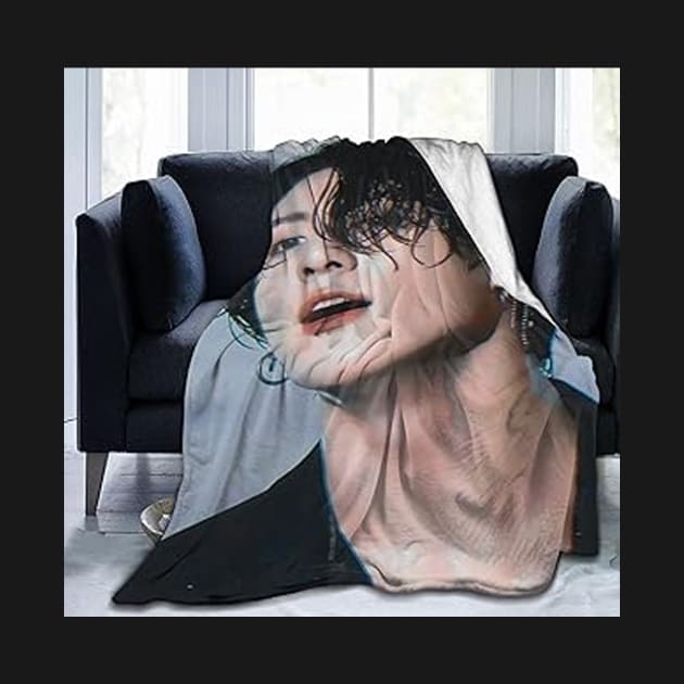 Jungkook Jeon Jung Kook Soft and Comfortable Warm Throw Blanket Beach Blanket Picnic Blanket Fleece Blankets for Sofa,Office Bed car Camp Couch by canpu