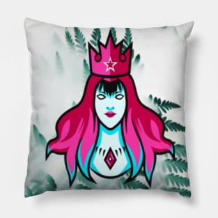 mystic queen of the forest illustration Pillow