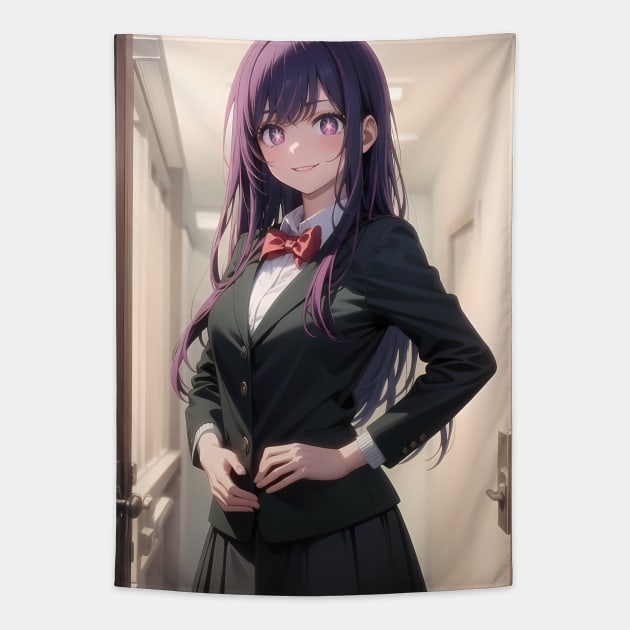 Oshi No Ko In A Black Suit Tapestry by yevomoine