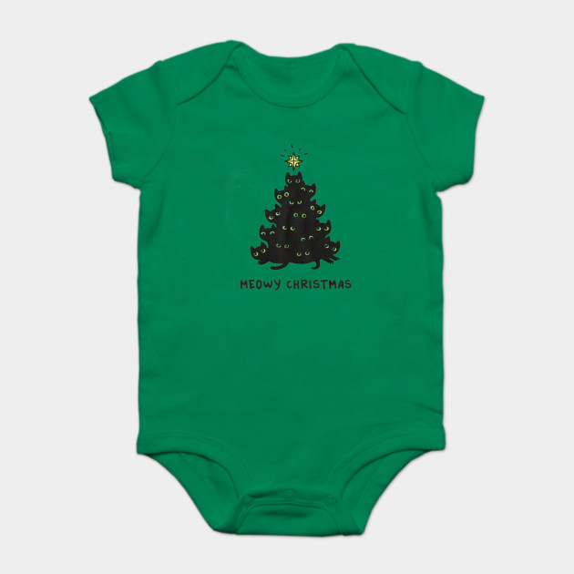 Cat Lover Tees Merry Meowy Christmas Tree Cat Holiday Shirt