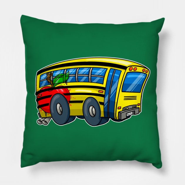 School Bus Pillow by Laughin' Bones