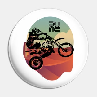 Dune Bike Ride Desert Design - Classic Vintage Summer Pin