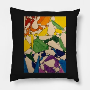 Rainbow Triangles Pillow