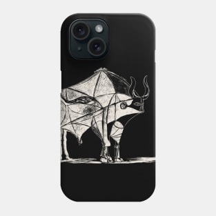 Picasso's Bull Black Phone Case