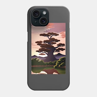 cool ukiyo-e sunset design Phone Case