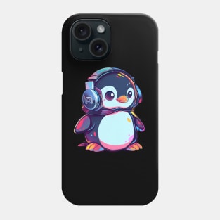 Cool Penguin With Headphones Phone Case