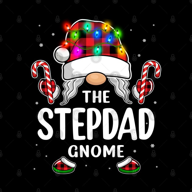 The Stepdad Gnome Matching Family Christmas Red Buffalo Plaid by snnt