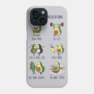 New Year's Resolutions with Avocado Phone Case