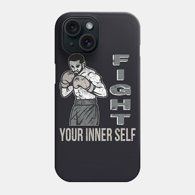 Boxer Punch Boxing Motivational Slogan Phone Case by Foxxy Merch