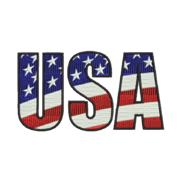 USA Embroidered Font by anacarminda