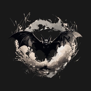 Spooky Bat and Moon T-Shirt