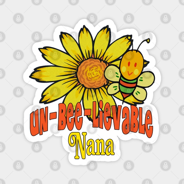 Unbelievable Nana Sunflowers and Bees Magnet by FabulouslyFestive