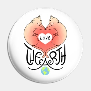 Love the Earth - Cat Heart V.1 Pin