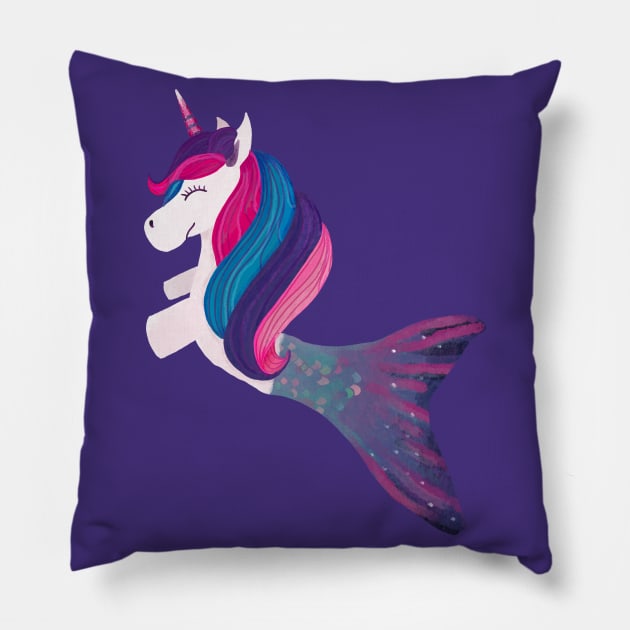 Mermicorn Pillow by Flockadoodle