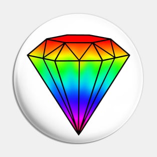 Jewel Rainbow Ombre Gradient Gem Pin