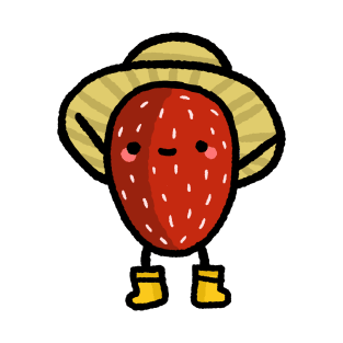 cute little strawberry with a hat design T-Shirt