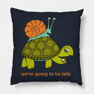 Tortoise and snail Pillow