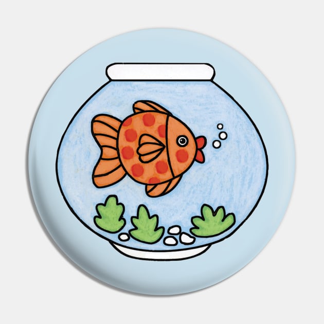 Goldfish  Bowl Pin by Parakeet Moon