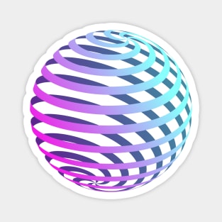 Neon spiral sphere Magnet