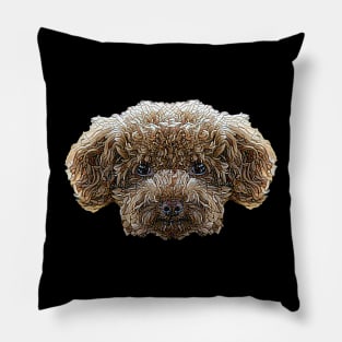 Toy Poodle Face Pillow