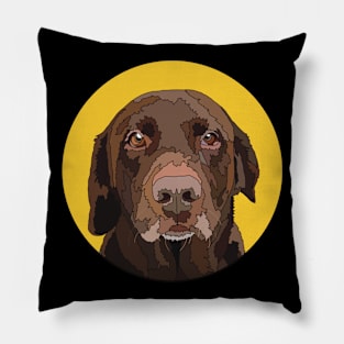 Chocolate Labrador Retriever Pillow