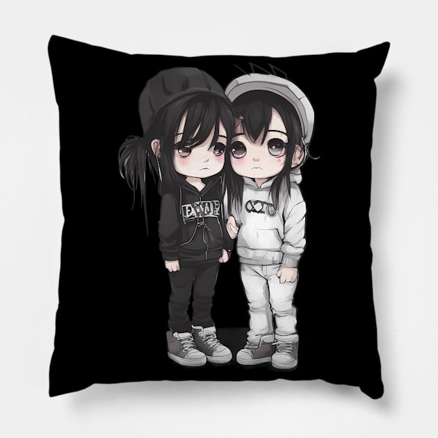 Emo Friends Pillow by animegirlnft