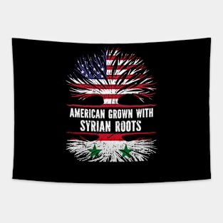 American Grown with Syrian Roots USA Flag Tapestry