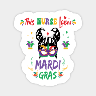 This Nurse Loves Mardi Gras Magnet