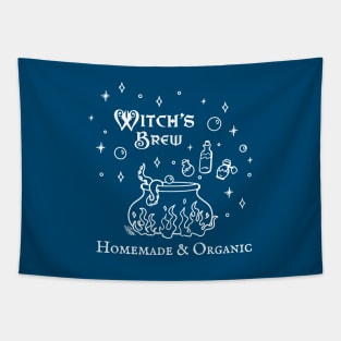 Witch's Brew, White Ink Tapestry