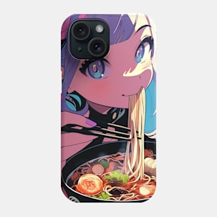 Cute Anime Girl |  Ramen Noodles | Hentaii Chibi Kawaii Design Phone Case