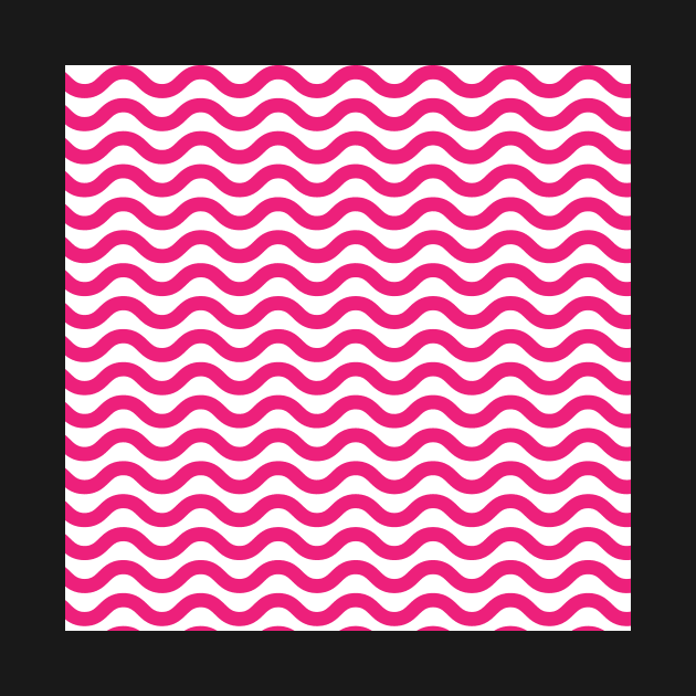 Hot Pink Wavy Lines Repeat Pattern by 2CreativeNomads