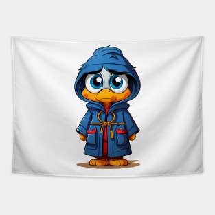 Cute cartoon duck in pajamas Tapestry