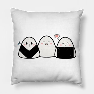 Kawaii Onigiri Trio Pillow