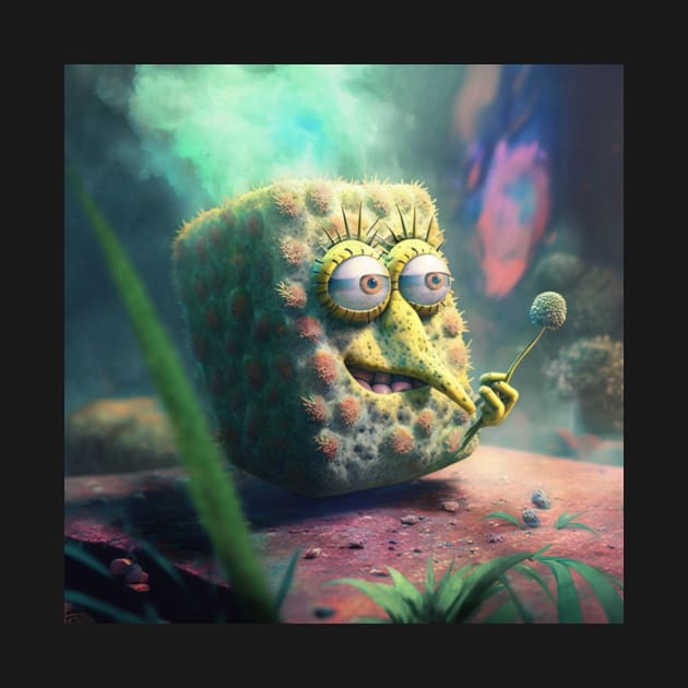 sponge smoking weed by PicRidez