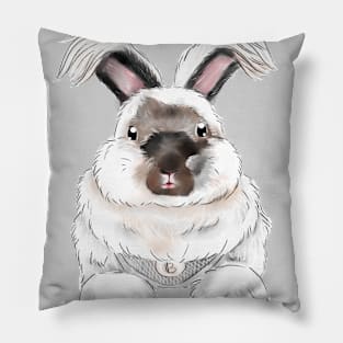 White English Anggora Rabbit Pillow