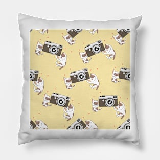 Cute Cats Pattern Camera Pillow