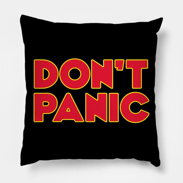 don't panic Pillow by tonycastell