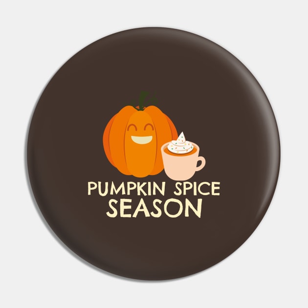 Pumpkin Spice Latte Season Pin by CANVAZSHOP